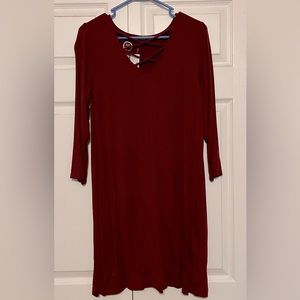 Maroon Maurices Dress Knee length.
